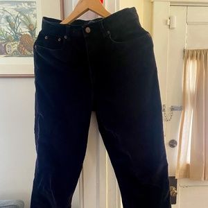 Vintage black velvet Bill Blass jeans sz 8P